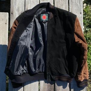 Vintage Varsity Suede Jacket